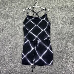 Converse One Star Sundress Womens Medium Black Tie Dye Strappy Scoop Neck Short